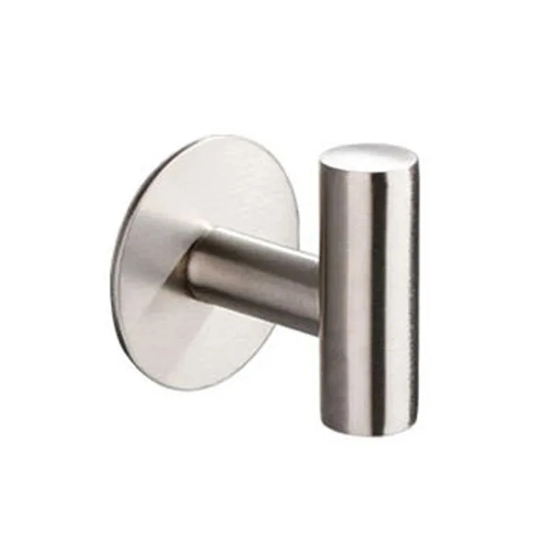 Stainless Steel Robe Hook Adhesive Wall Hook Towel Hook for Bathroom Kitchen Garage Heavy Duty Wall Mounted Kitchen Hardware