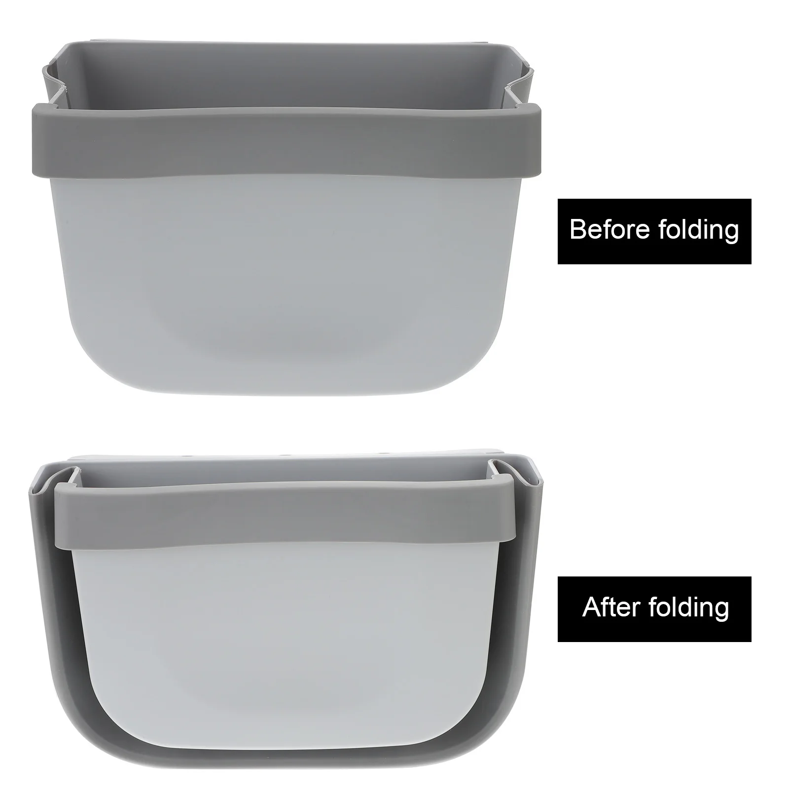 

Hanging Kitchen Waste Basket Foldable Wall-Mounted Trash Can Door Hanging Bin Space-Saving Kitchen Organizer Portable Garbage