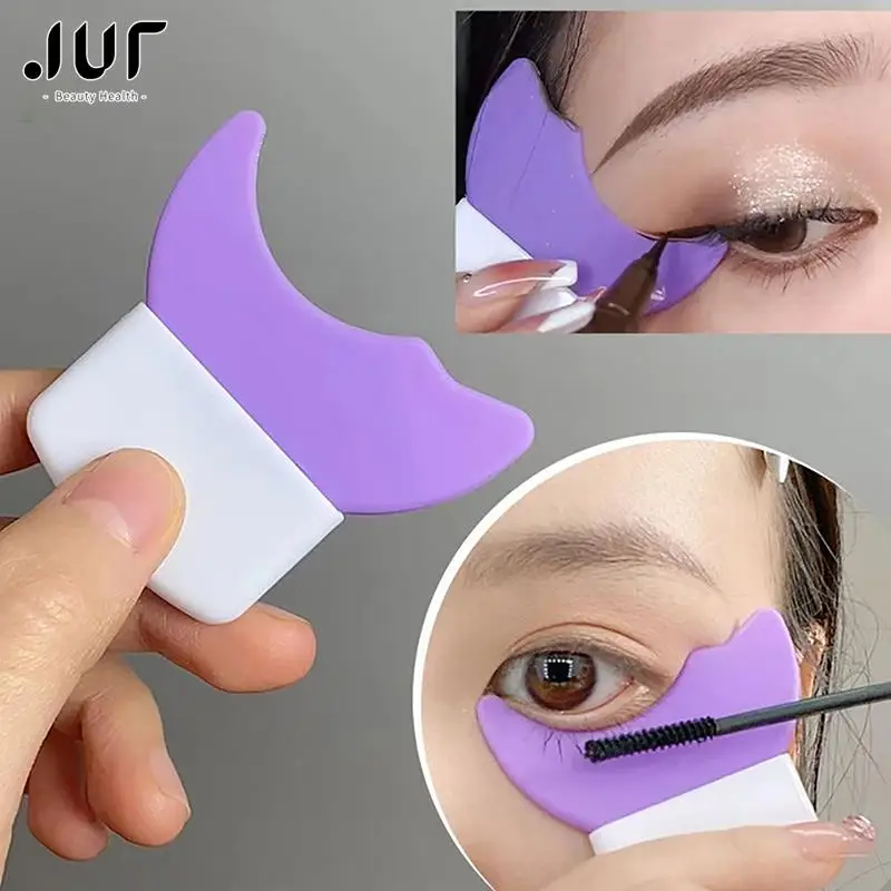 Eyeliner Template Silicone Eye Makeup Stencils Eyelash Baffle Mascara Shield Applicator Guard Pads Eyebrow Eyeliner Shaping Tool