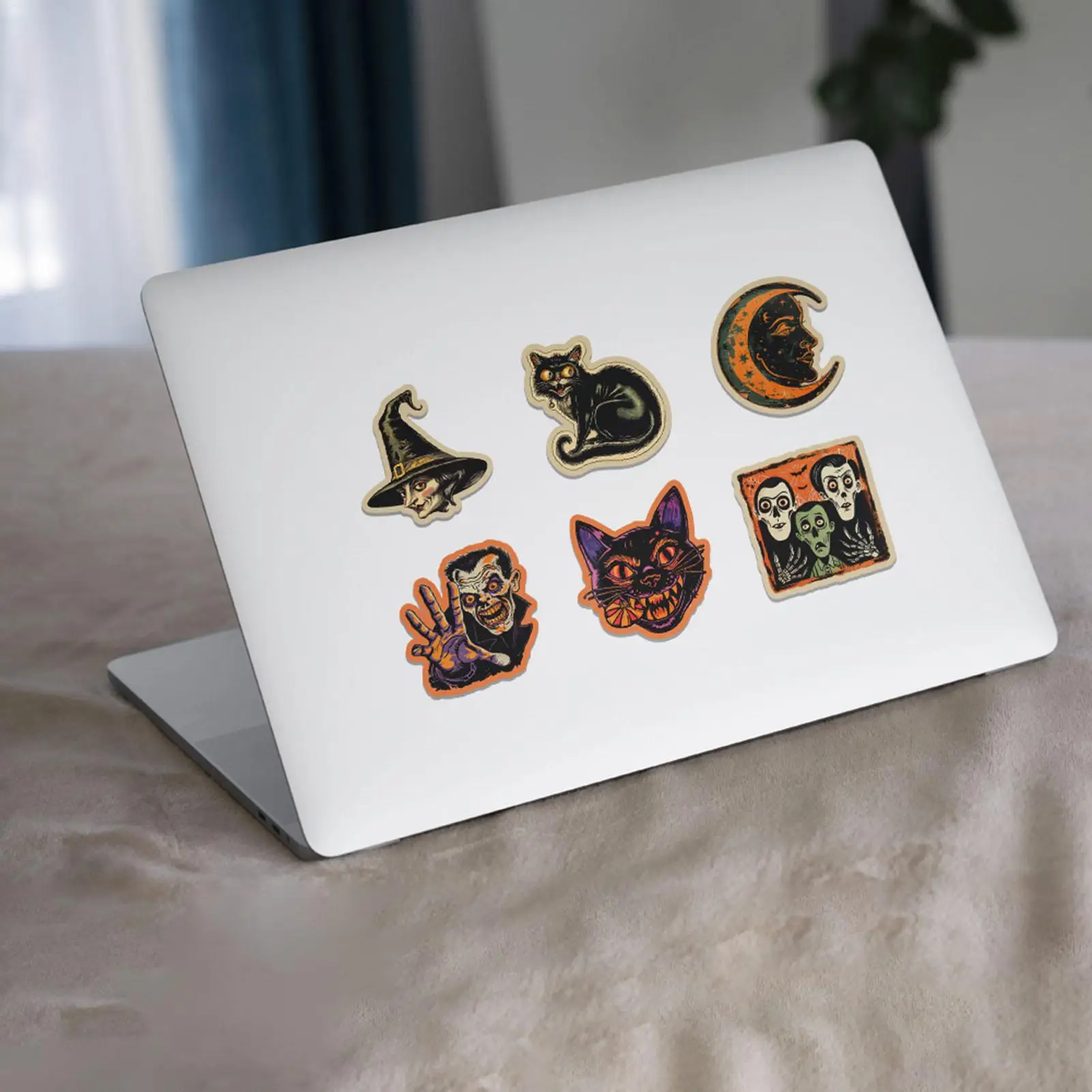 

Наклейки на Хэллоуин, 100 шт., водонепроницаемые наклейки в стиле ретро на Хэллоуин, новинка, игрушки для детей, вечеринка, журнал, телефоны, стены