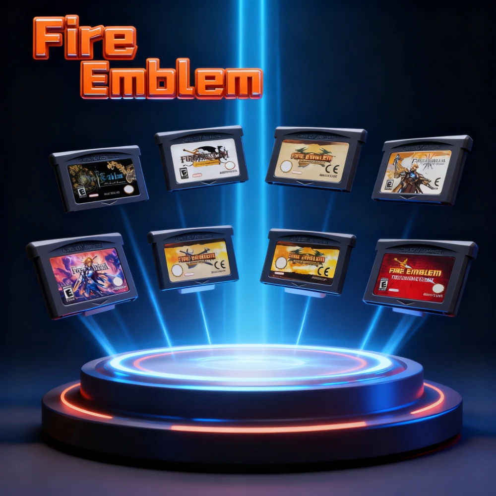 GBA Game Cartridge Fire Emblem Series 32-Bit Video Game Console Card The Sacred Stones Sword of Seals Binding Blade for GBA NDS