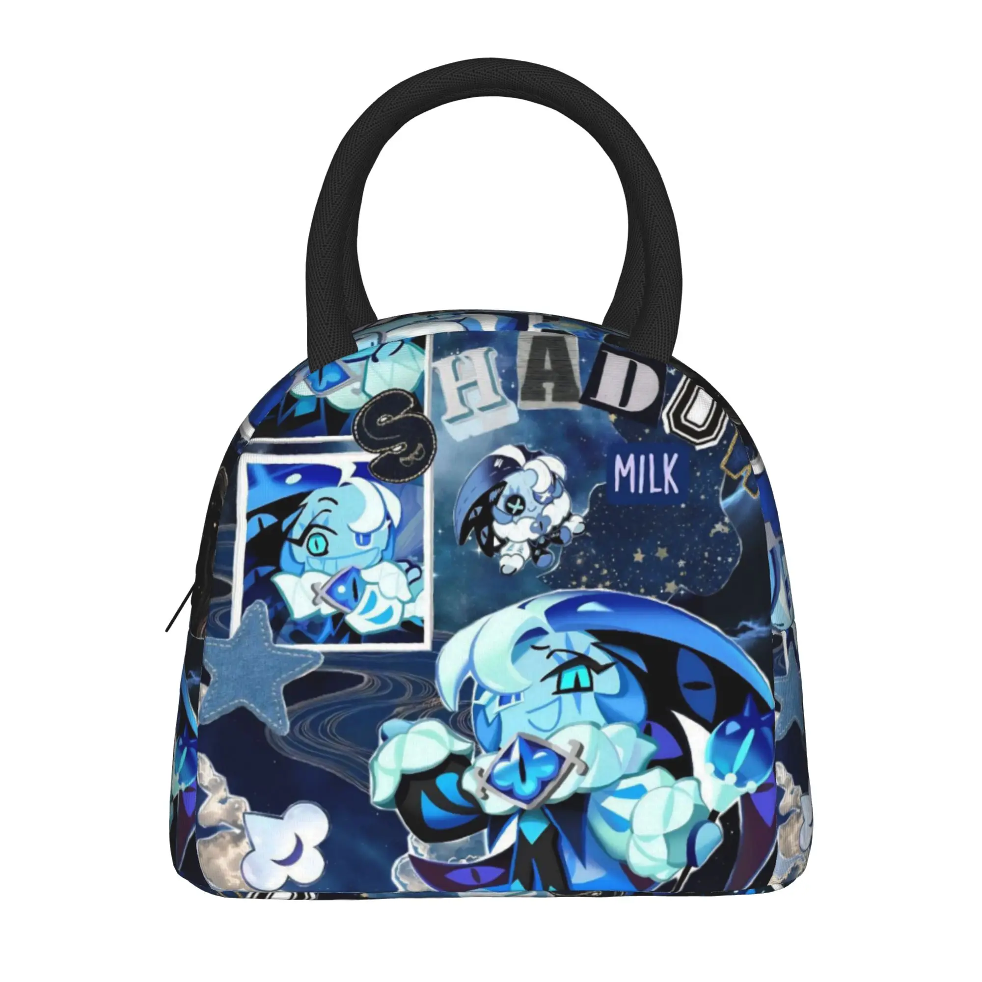 Shadow Milk Cookie Insulated Lunch Bags for Men Women  Food Container Reusable Cooler Thermal Lunch Boxes For Picnic