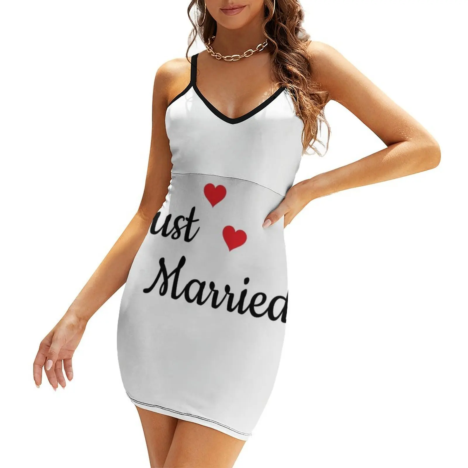 

Just Married Sling Dress dress for women summer evening dress woman Women's summer ceremony dresses