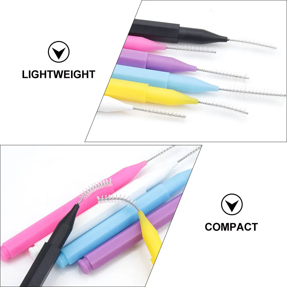 

25 шт. межзубные щетки, инструменты для чистки зубов, маленькая зубная щетка, красота зубов, зазоры, макияж, щетка для ресниц, гигиена полости рта, легкий вес