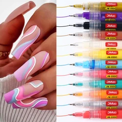 12pcs/Set Nail Art Graffiti Pen Nail Marker Drawing Abstract Lines Fine Detail Floral Design Waterproof Nail Painting Manicure