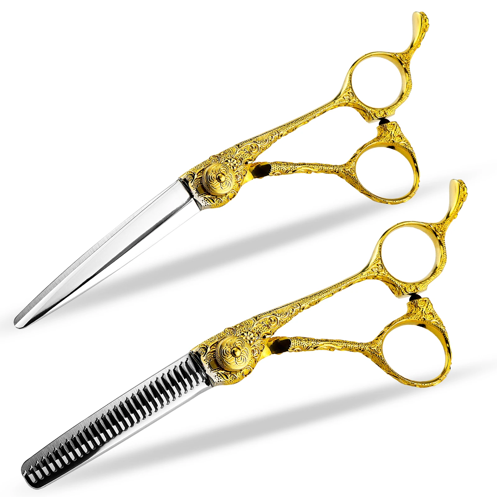 6.0 Inch VG10 New Fashion Design Beauty Barber Scissors Flat Scissors Tooth Hair Scissors
