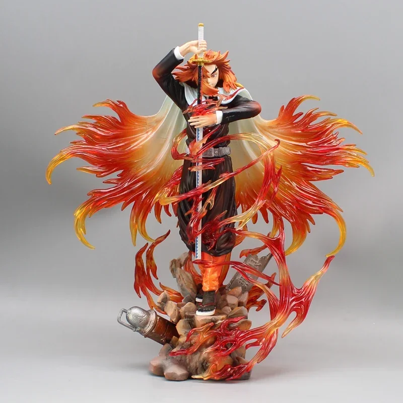 

30cm Demon Slayer Figures Rengoku Kyoujurou Figure Gk Statue Anime Figurine Model Doll Collection Room Decoration Desk Toys Gift