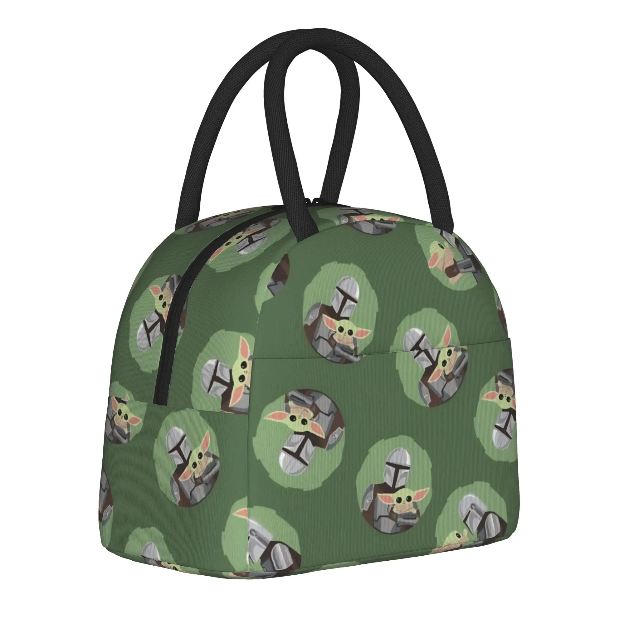 Bolsas térmicas para el almuerzo con diseño de mandalorianos y Grogu, contenedor para el almuerzo, bolsa térmica de gran capacidad, lonchera para niñas y niños, escuela, picnic