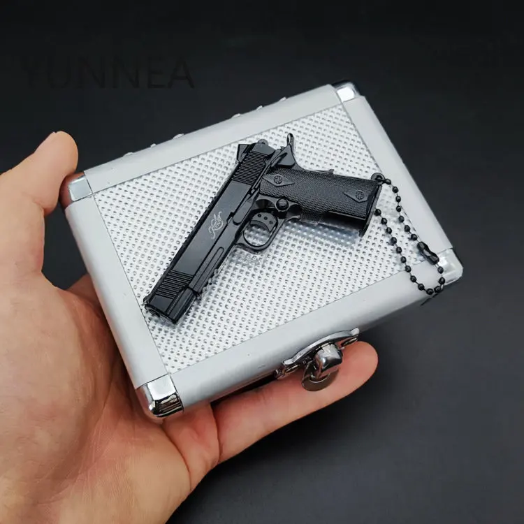 おもちゃのキーホルダー用の特別な合金収納ボックス,glock 17 colt 1911