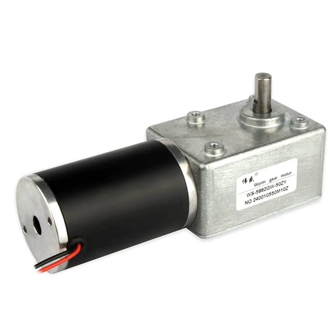 50ZY Turbine Worm Gear Reduction DC Motor Self Locking 50MM 12V 24V Micro DC Speed Control Small Motor DIY Robot Model