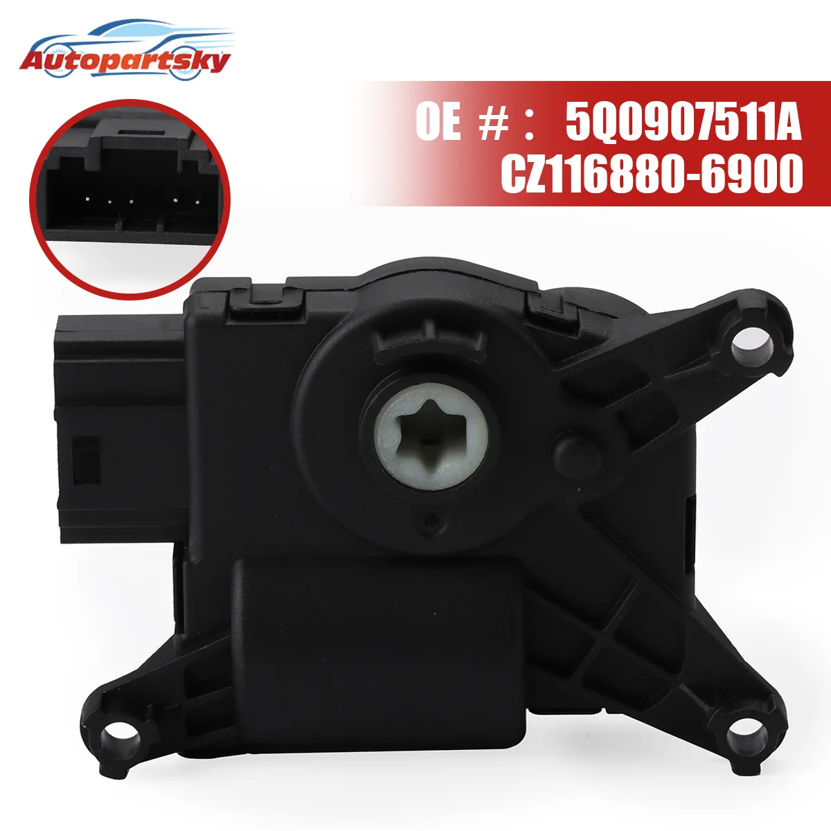 

5 pin Air Conditioning Heater Flap Actuator Motor for Volkswagen SKODA AUDI A3 TT 5Q0907511A CZ116880-6900 186001010 Accessories