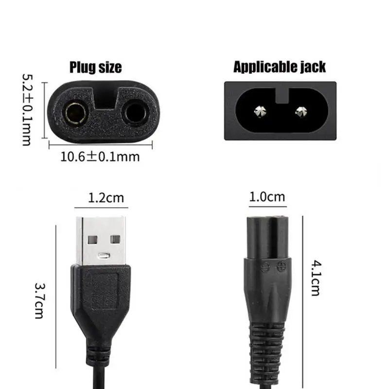 Electric Shaver USB Charging Cable Power Cord Charger Wire Electric Adapter for Meridian Grooming Electric Trimmer Charging image 6