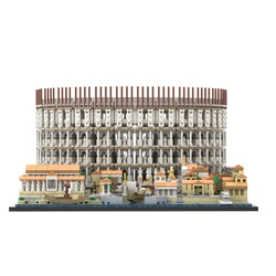 Gobricks MOC Roman Colosseum Louvre Museum Micro Model World Architecture Architecture Building Bricks Educational Toys Kid Gift