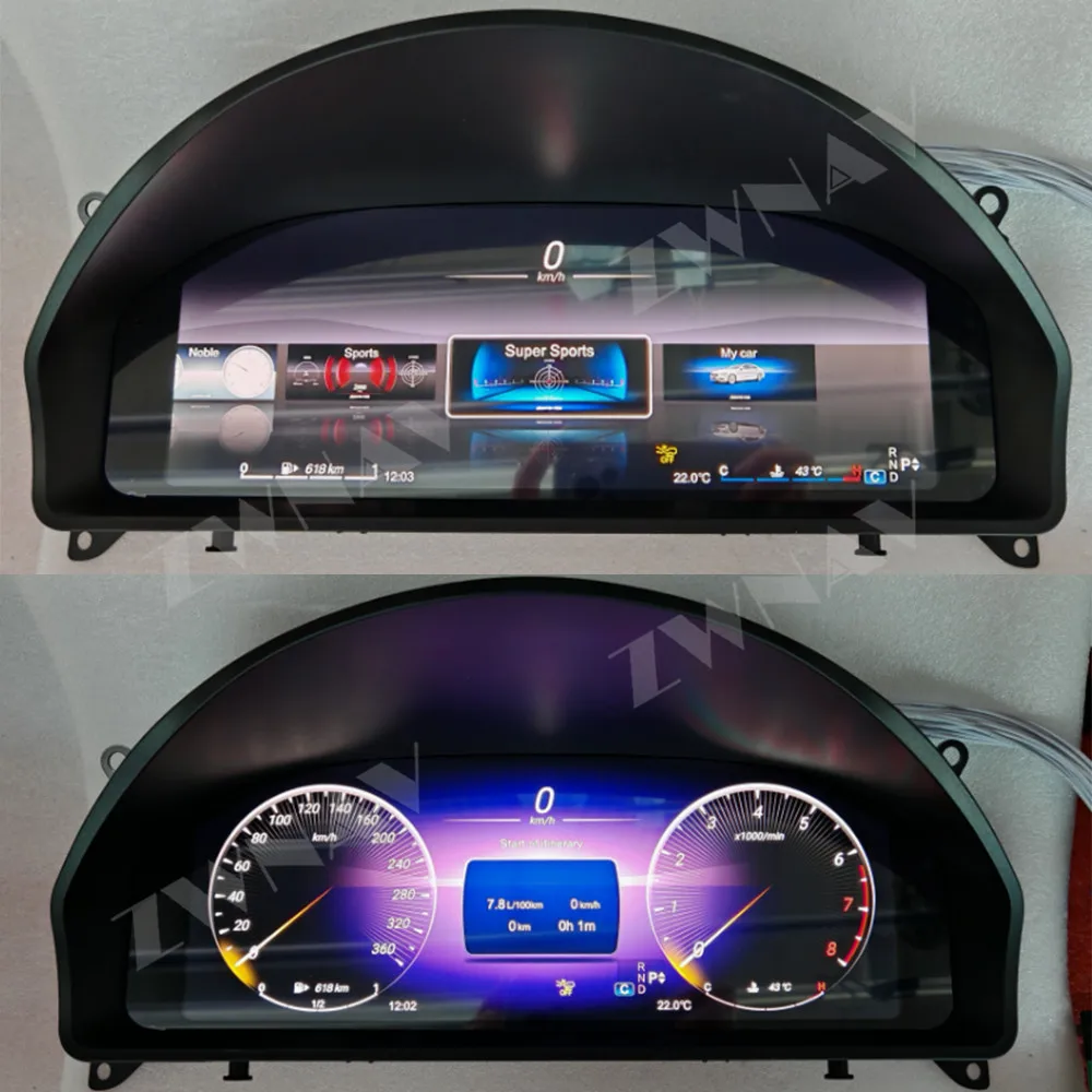 LCD Auto Digitale Cluster Instrument CockPit Voor Benz GLK X204 GLK350 GLK300 GLK280 C-Klasse W204 2008-2015 Snelheidsmeter Dashboard