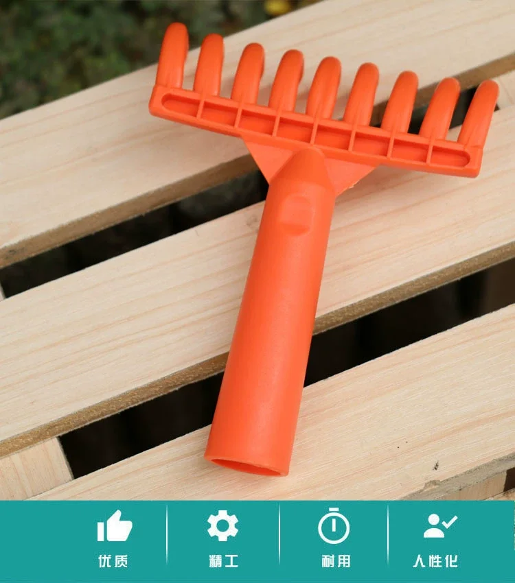 Plastic Grass Rake Nine-Tooth Rake Multi-Use Animal Scratching Tool Leaf Rake