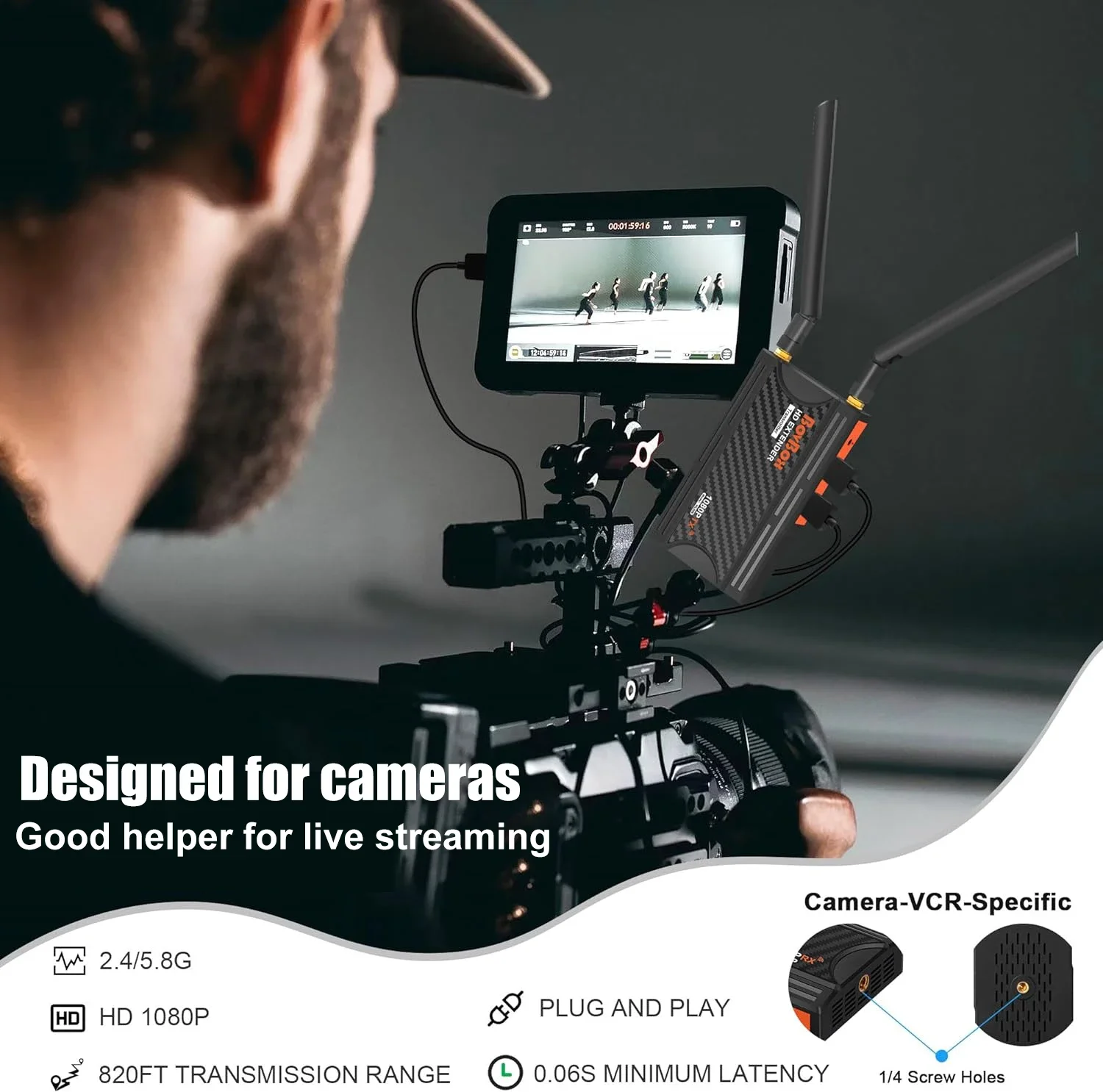 200m Bezprzewodowy przedłużacz 1 2 3 4 Udostępnianie ekranu 250m Bezprzewodowy nadajnik i odbiornik wideo HDMI do kamery STB PS4 Laptop PC do telewizora — zdjęcie 7