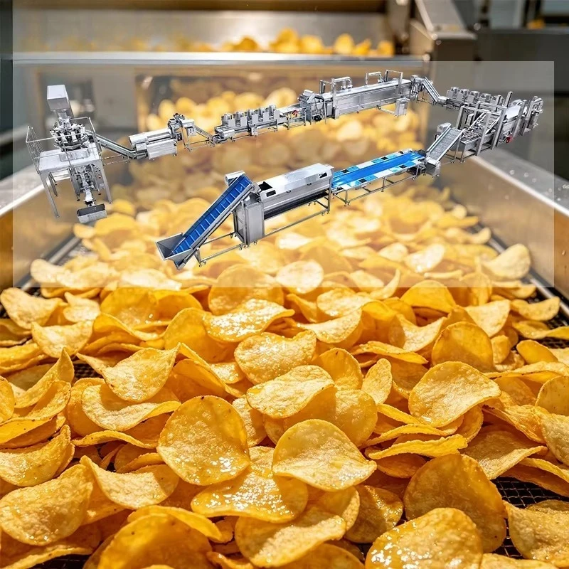 Línea de Producción Personalizada para Snacks: Máquina para Hacer Hojuelas de Maíz, Patatas Fritas Rizadas y Equipo para Arroz Crujiente