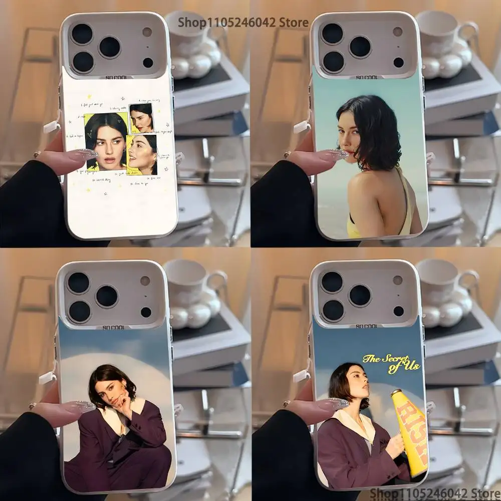 

G-Gracie Singer A-Abrams For iPhone 17,16,15,14,13,12,11,Mini,Pro,E,SE4,XS,MAX White Shockproof Candy Matte Cover