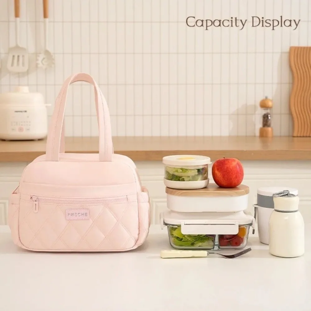 Durable Thickened Lunch Bag Reusable Large Capacity Insulated Lunch Tote Bag Leakproof Multi-functional Insulated Handbag
