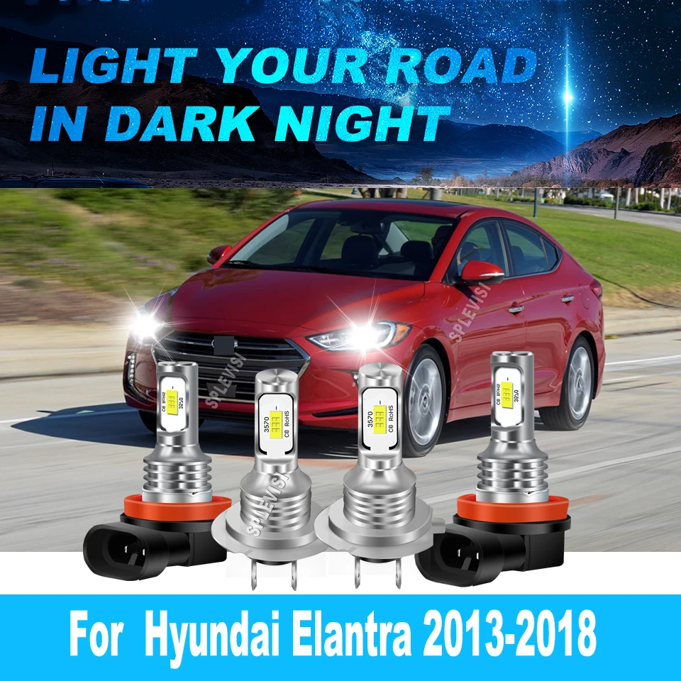 

H7 711 светодиодные фары дальнего ближнего света Plug and Play Polarity 70 Вт/пара, замена для Hyundai Elantra 2013 2014 2015 2016-2018