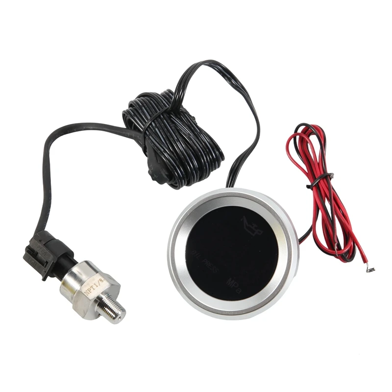 

52mm Oil Pressure Gauge with Warning Alarm 1/8 NPT Sensor Oil Meter New Arrivals in Stock
