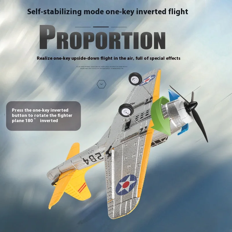 Qf012 avião rc de quatro canais sbd bombardeiro motor sem escova asa fixa modelo de aeronave de controle remoto brinquedo de espuma presente de aniversário