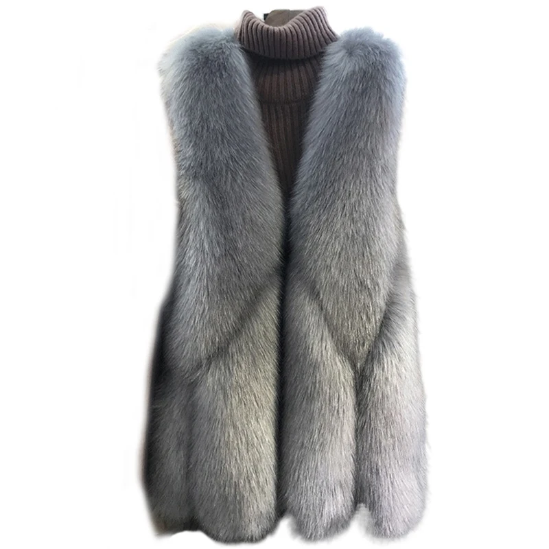 

2024 Autumn Winter New Imitation Fur Coat Women's Vest Medium To Long Coat Tank Top