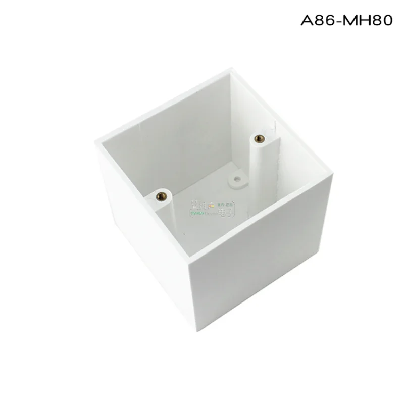 1Pcs wall 86 panel strong weak current standard bottom box open wire installation PVC plastic junction box A86-MH35mm HiFi