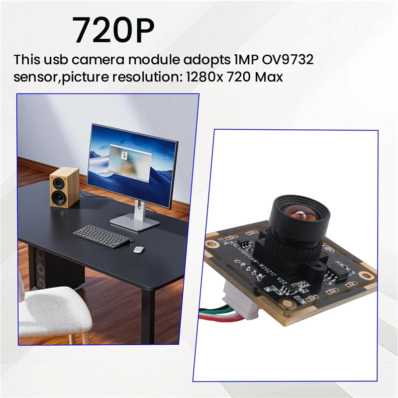

【Necessity】9 шт. модуль камеры 100 градусов OV9732 кабель 2 м 1280X720 30 кадров в секунду, совместимый с Autodarts.Io, USB-накопитель бесплатно