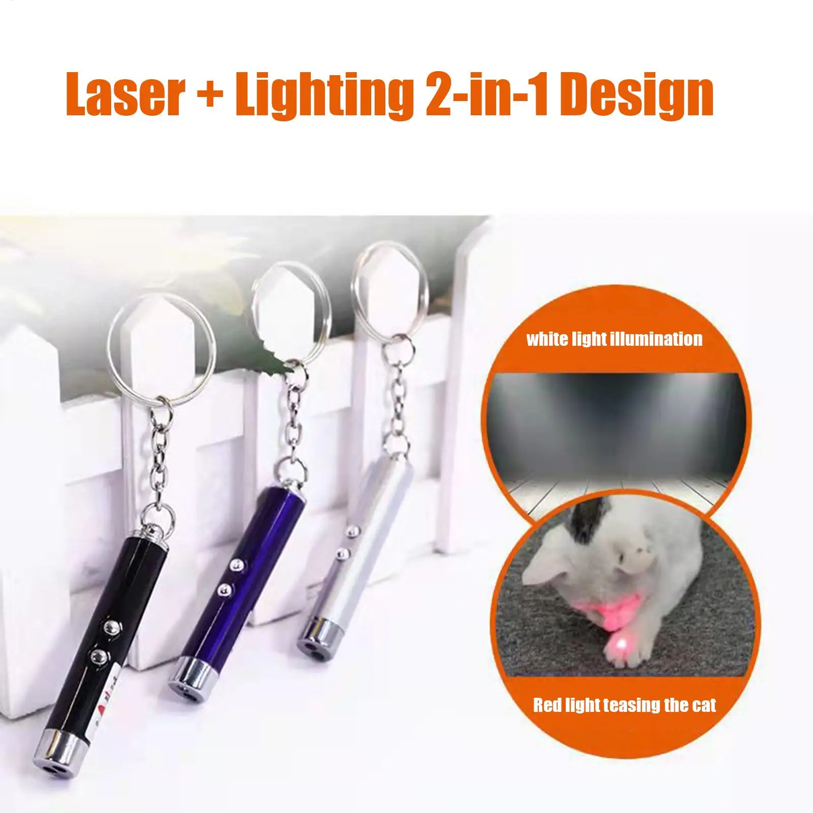 Hunting Cat Toys Pet Cat Teasing Wand Laser Pointer  Mini Flashlight Infrared Laser Keychain Educational Laser for Pen Training
