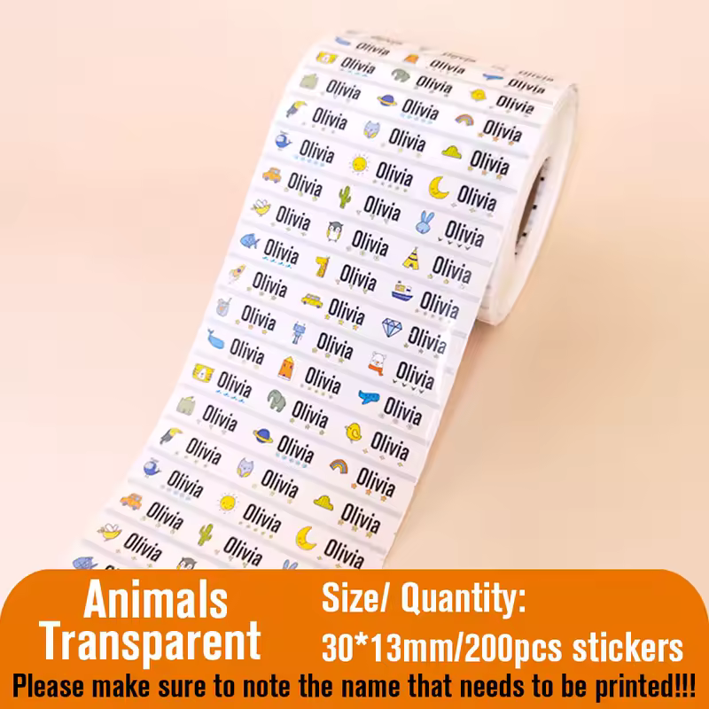 Custom Name Tag Sticker Waterproof Kawaii Stickers Decals Personalized First Name Label for Children School Stationery Bottle - Image 10