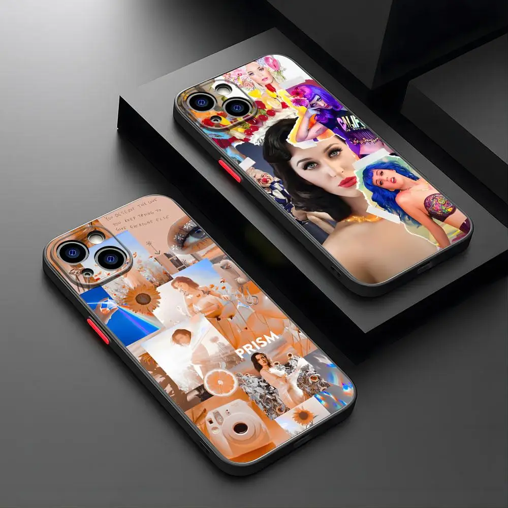 Singer K-Katy P-Perry Phone Case Matte Translucent For IPhone 15 Pro 14 Pro Max 13 11 12 Mini Xs X Xr 7 8 Plus Se Back Cover