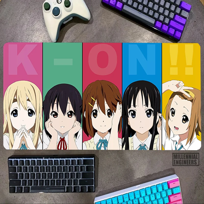 

K-ON Anime HTT Band Mouse Pad Mousepad Gamer Office Accessories Keyboard Big Mousepepad Gaming Mats Desk Mat Extended Large Xxl