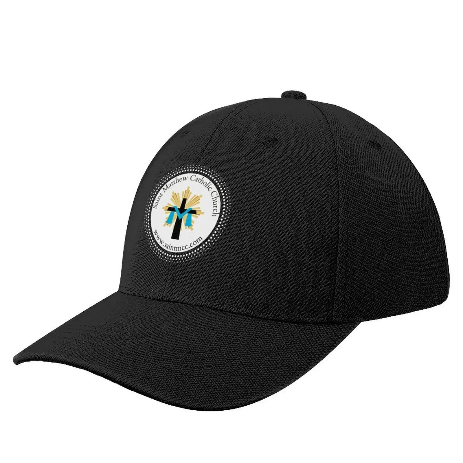 

St. Matthew Catholic Church Logo with website Baseball Cap Sun Cap Custom Cap Baseball For Men Women's