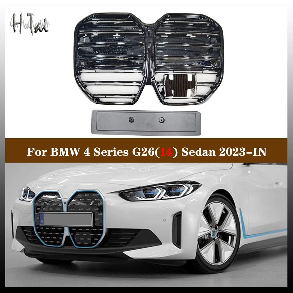 

ABS Front Bumper Grille Car Replacement for BMW 4 Series G26 i4 4-Door Sedan 2021-IN M Style Front Hood Kidney Grid Racing Grill