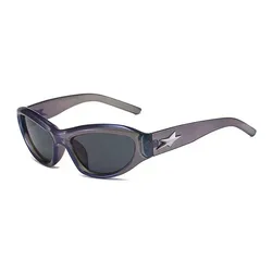 star Y2K Style Women Cat Eye pink Sunglasses Fashion Colorful Mirror Goggles Men Punk Sports Sun Glasses Brand Designer