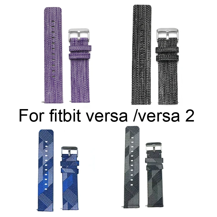 Canvas Nylon Strap For Fitbit Versa 2 Replacement Watch Band Bracelet For Fitbit Blaze / Versa 2 / Versa Lite Bands