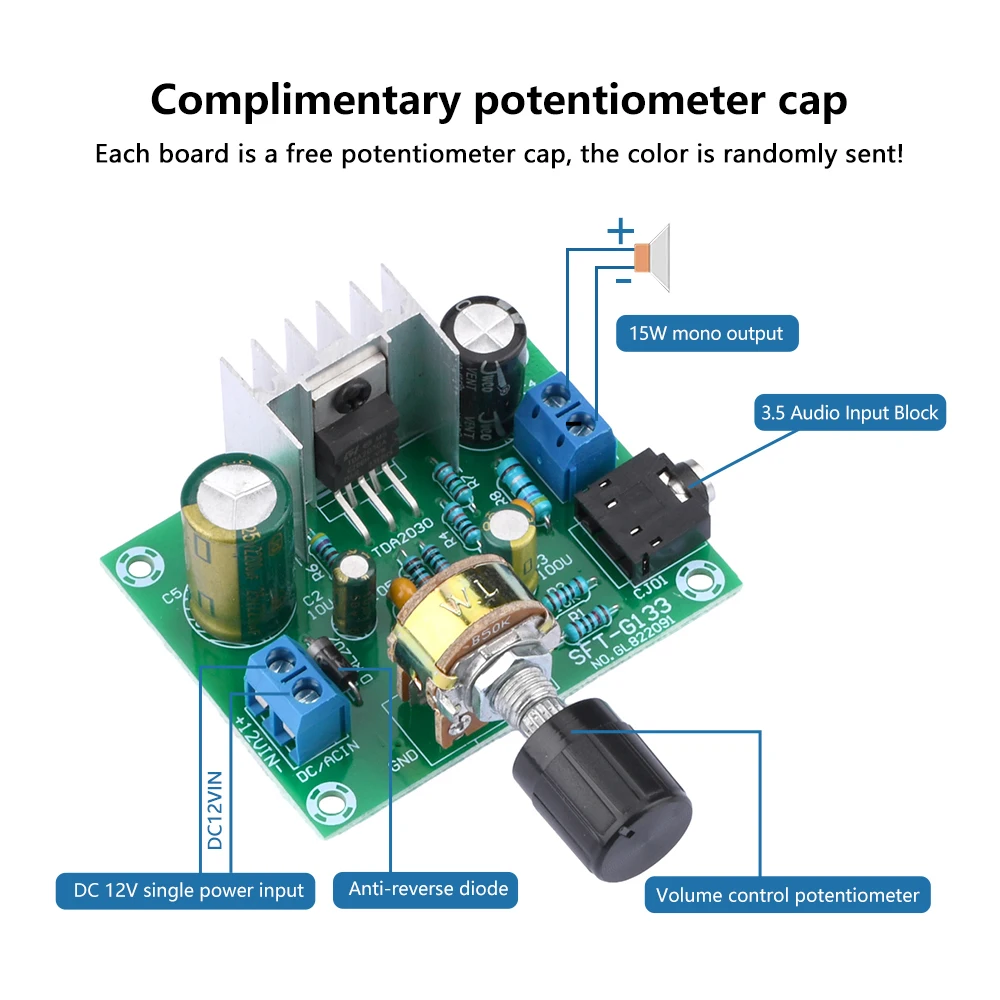 

TDA2030A Power Amplifier Board 15W Hifi Digital Audio Mini Amp Module Class D Mono Amplifier Amplificador Home Theater DIY AMP