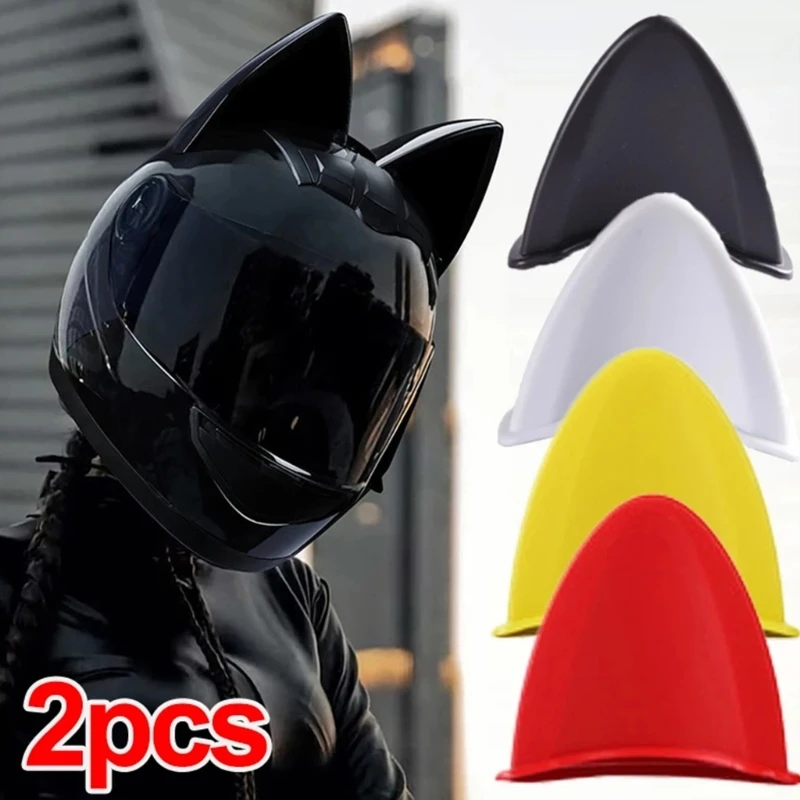 1 Pair Motorcycle Adhesive Ear Ornament Helmets Decoration Helmets Decor Fashion Helmets Stickers Helmets Accessories