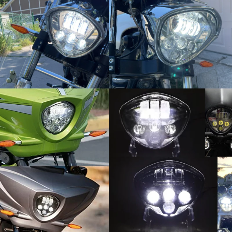 60W Motorcycle LED Headlight For Victory Cross Country Vegas Models Hi Low Headlamp for 2012-2016 Cross Country Touroads view 5