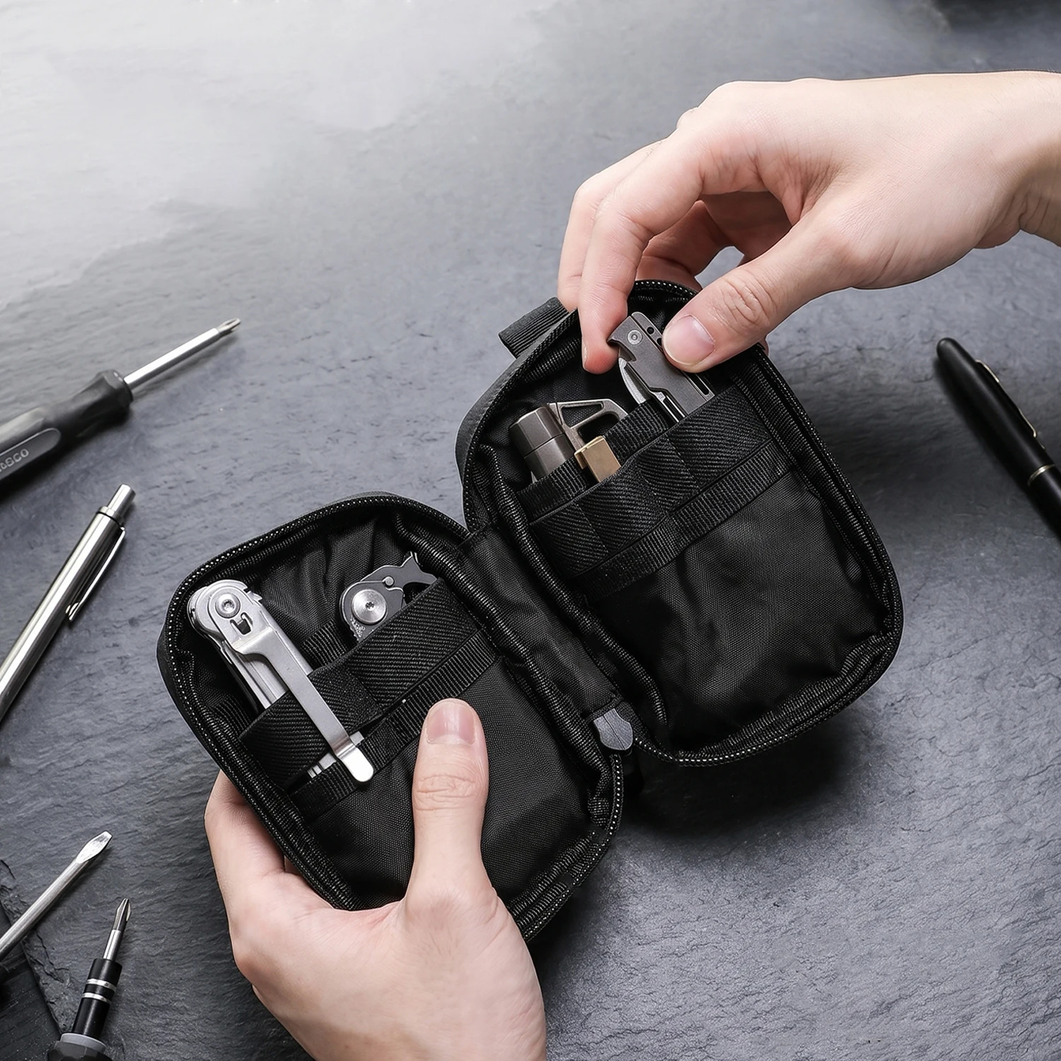 Outdoor X-PAC Multi-Functional EDC Wallet Key Pouch Earphone Case Coin Purse Portable Card Holder Bag EDC Pouch Organizer view 5