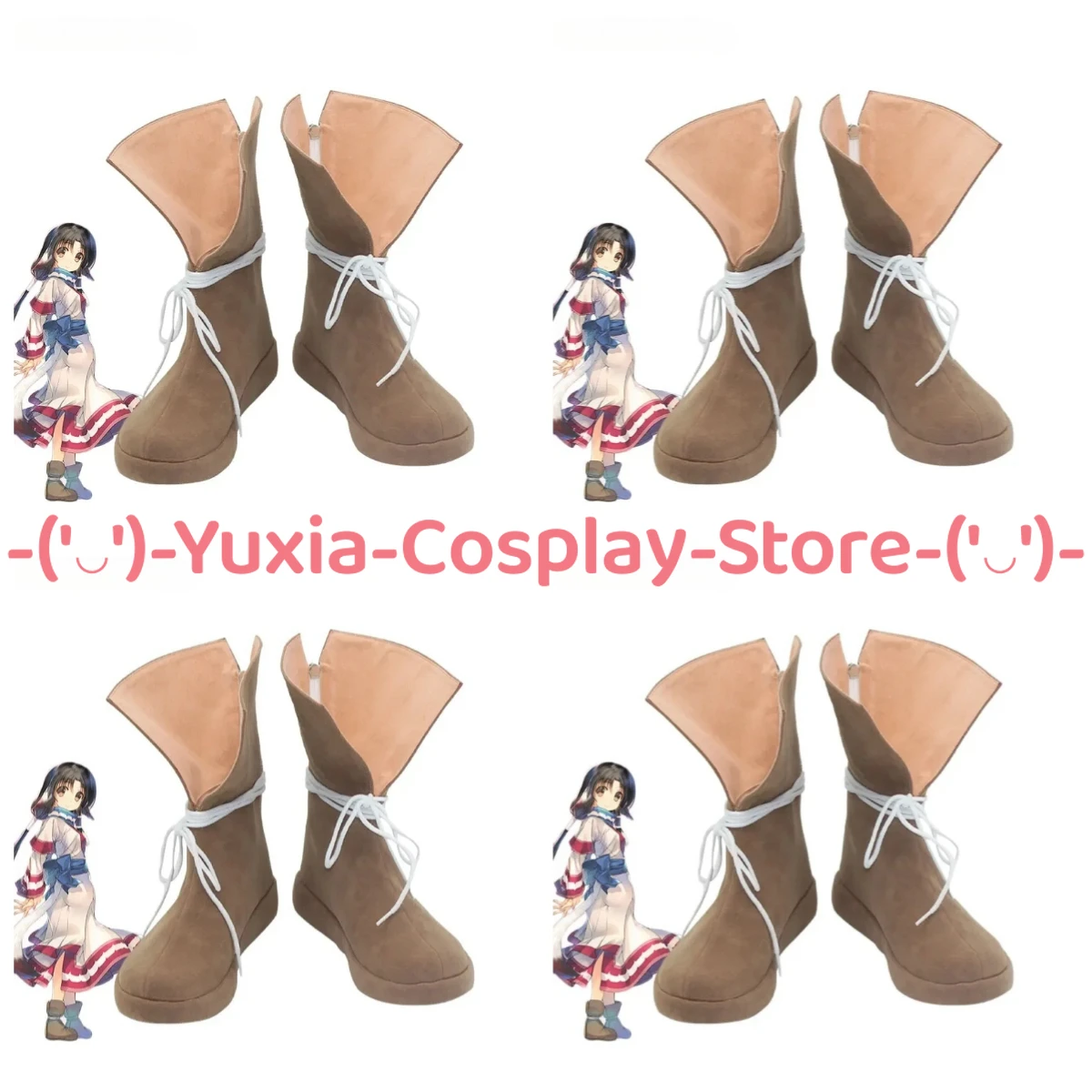 

Юксиакосплей! Utawarerumono Eruruu обувь для косплея аниме игровой персонаж реквизит ботинки из искусственной кожи Хэллоуин карнавальный костюм для вечеринки