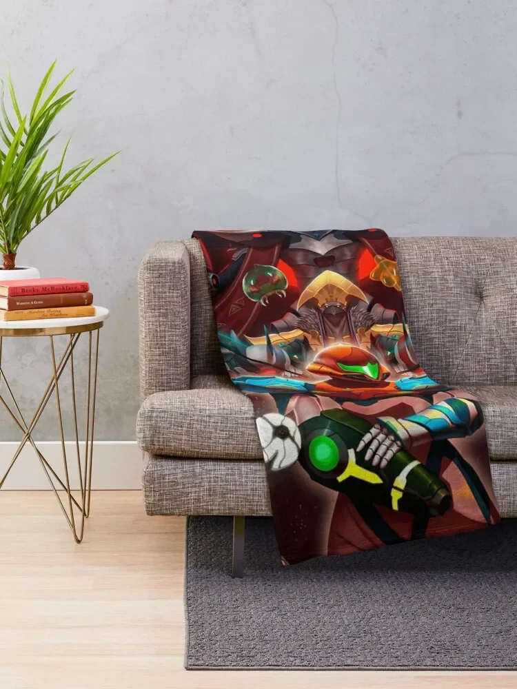 Metroid Dread Throw Blanket blankets and throws Sofa Quilt Tourist Furrys Blankets