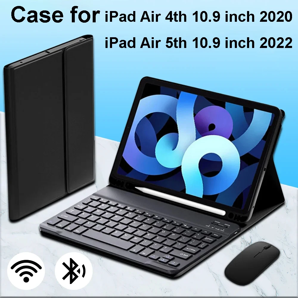 

For iPad Air 4th 10.9" 2020 A2072 A2316 A2324 A2325 Keyboard Case for iPad Air 5th 10.9" 2022 A2588 A2589 A2591 Case