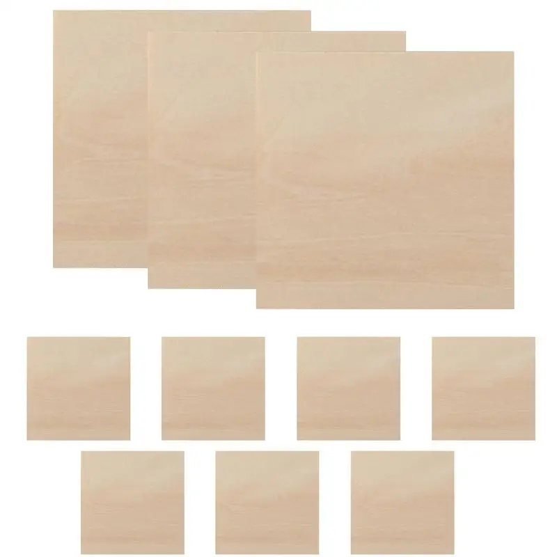 10pcs Basswood Wood Sheets Ply 20x30cm/30x30cm For Craft DIY Project Wood DIY Craft Accessories DIY Balsa Wood Chips