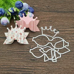 AOKEDIY korona Bowknot metalu wykrojniki szablony dla DIY Scrapbooking dekoracyjne wytłaczanie rzemieślnicze szablon sztancowanie