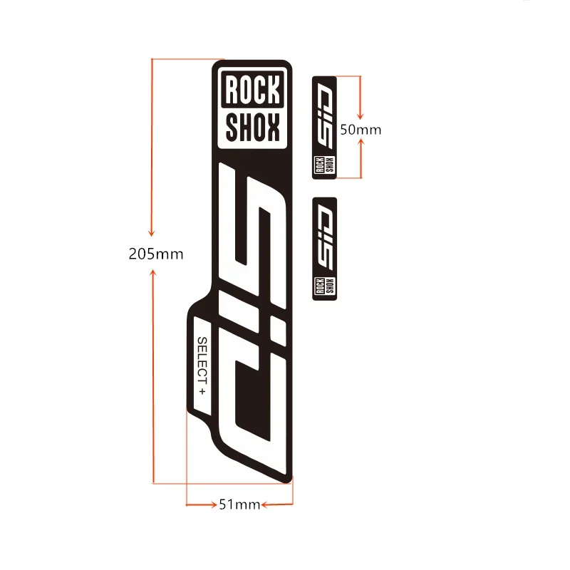 Front Fork Stickers for ROCKSHOX SID SELECT+ Clear Bottom MTB Road Mountian Bike Cycling Paint Protection Decals