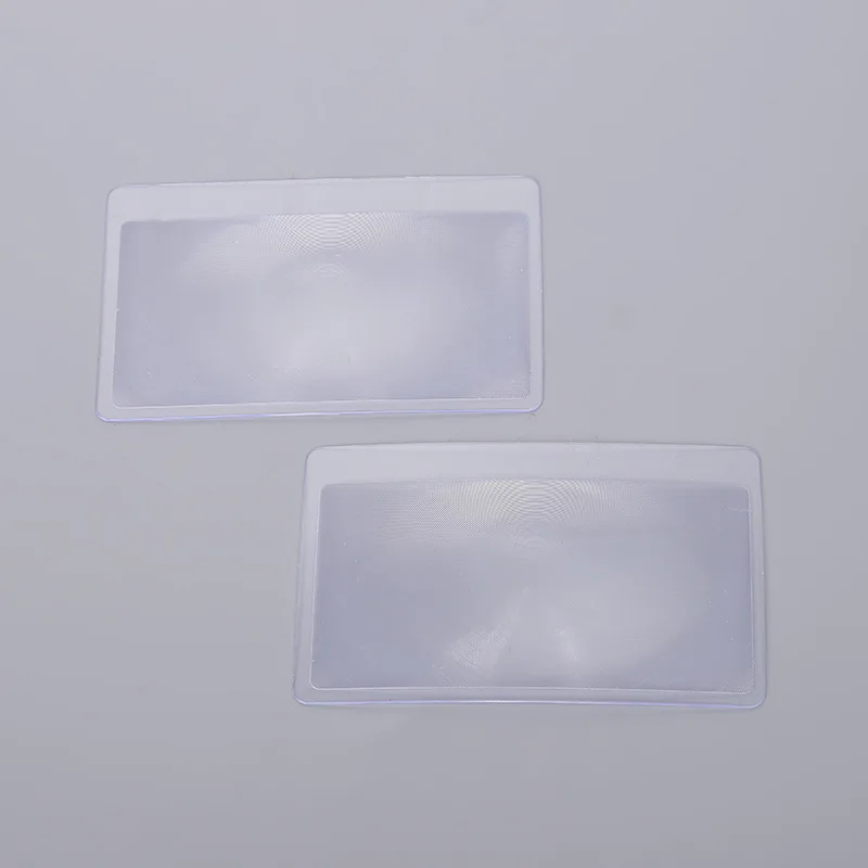 Imagem -03 - Lupa Plástica Transparente Lente de Lupa 3x Lupa do Cartão de Crédito Bolso da Carteira Fresnel Lido