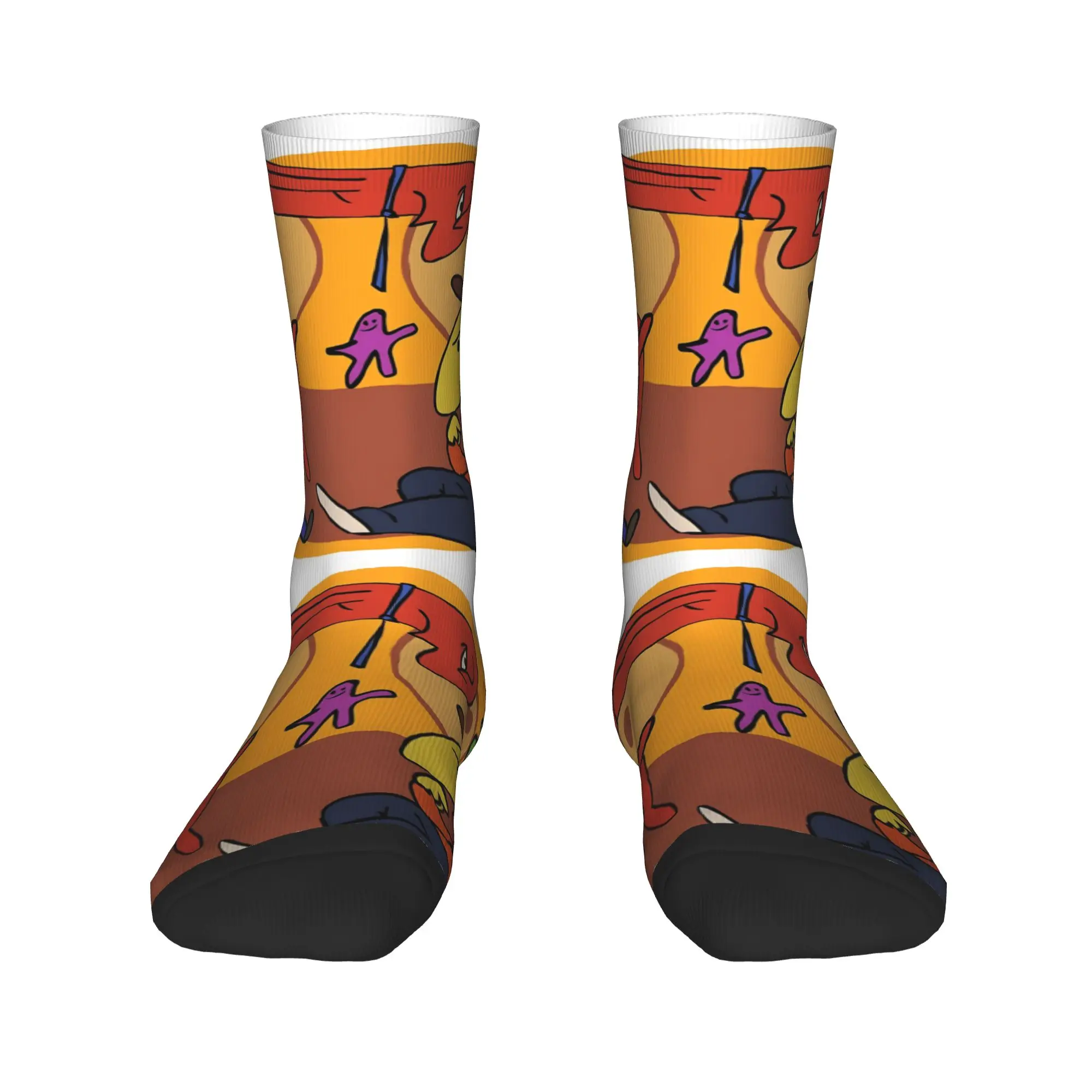 Meias de amigos sorridentes design meias da moda outono meias antiderrapantes meias macias de corrida masculinas