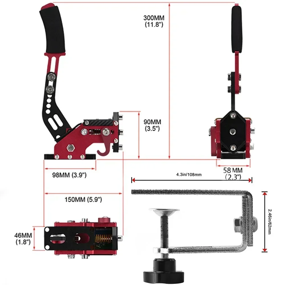 USB Handbrake SIM For G25/27/29 T300 T500 64Bit PC Racing Games Fanatecosw Dirt Rally Drift Hand Brake El Brakes Lever